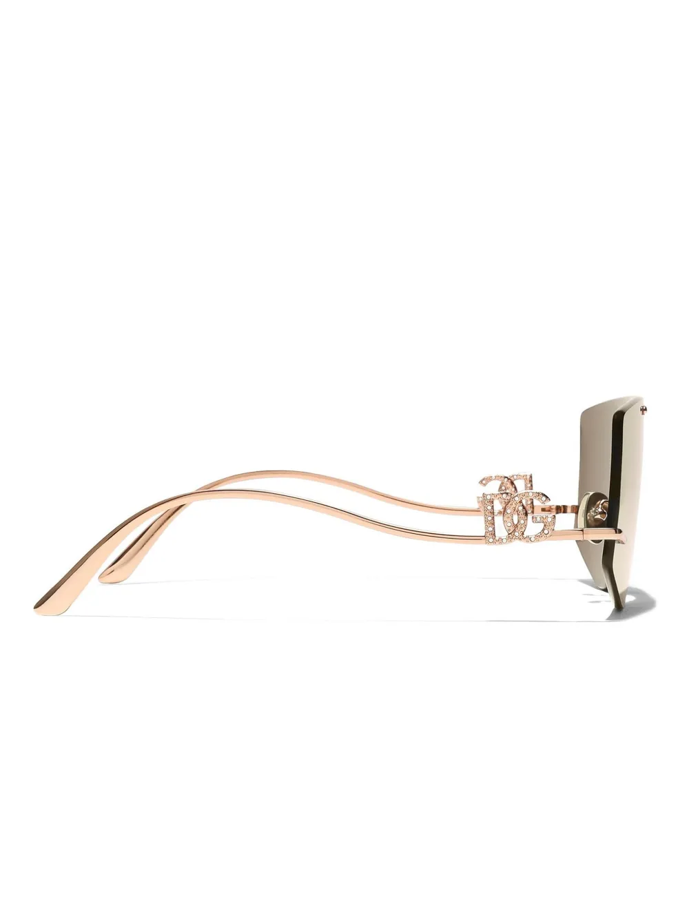 Dolce & Gabbana Eyewear Zonnebril met schild montuur Roze