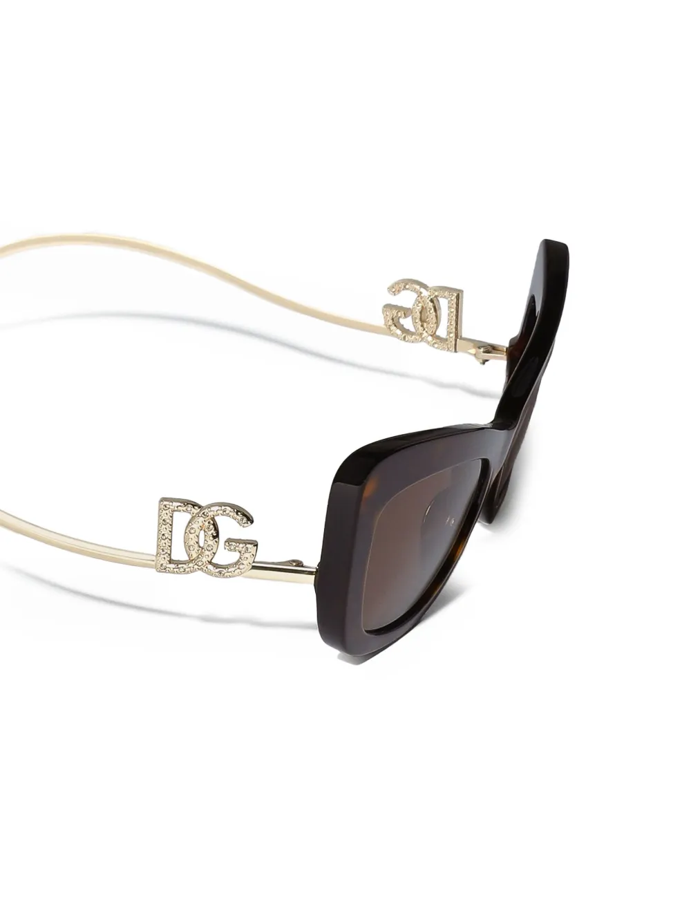 Dolce & Gabbana Eyewear Zonnebril met cat-eye montuur Bruin