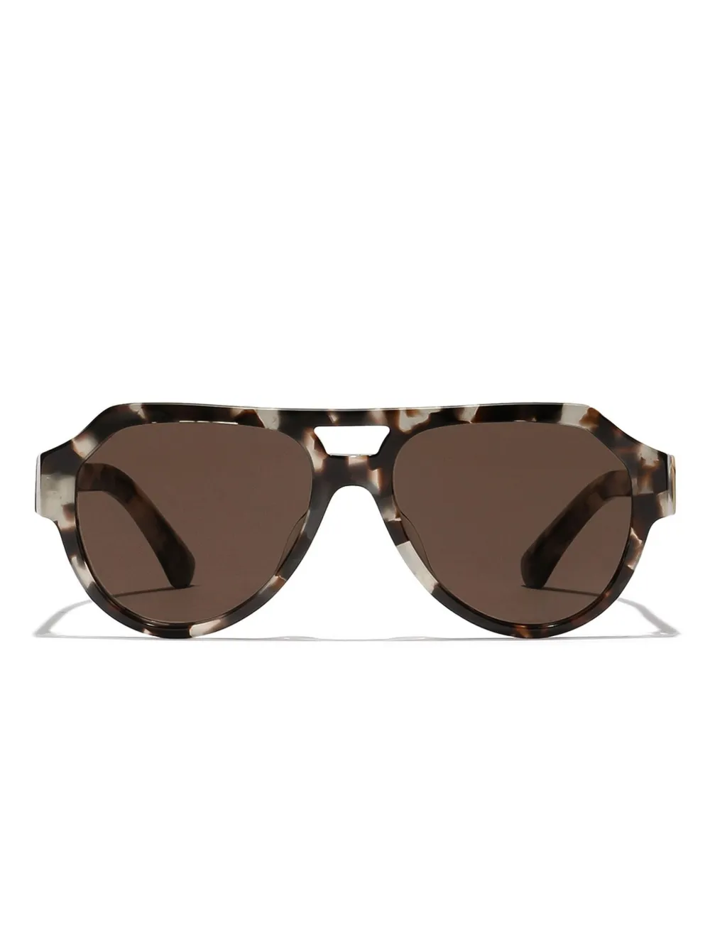 Dolce & Gabbana Eyewear オーバーサイズフレーム サングラス - ブラウン Dolce & Gabbana Eyewear オーバーサイズフレーム サングラス - ブラウン