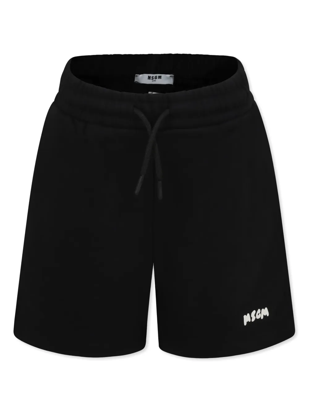 MSGM Kids logo-print track shorts | Black | Image 1