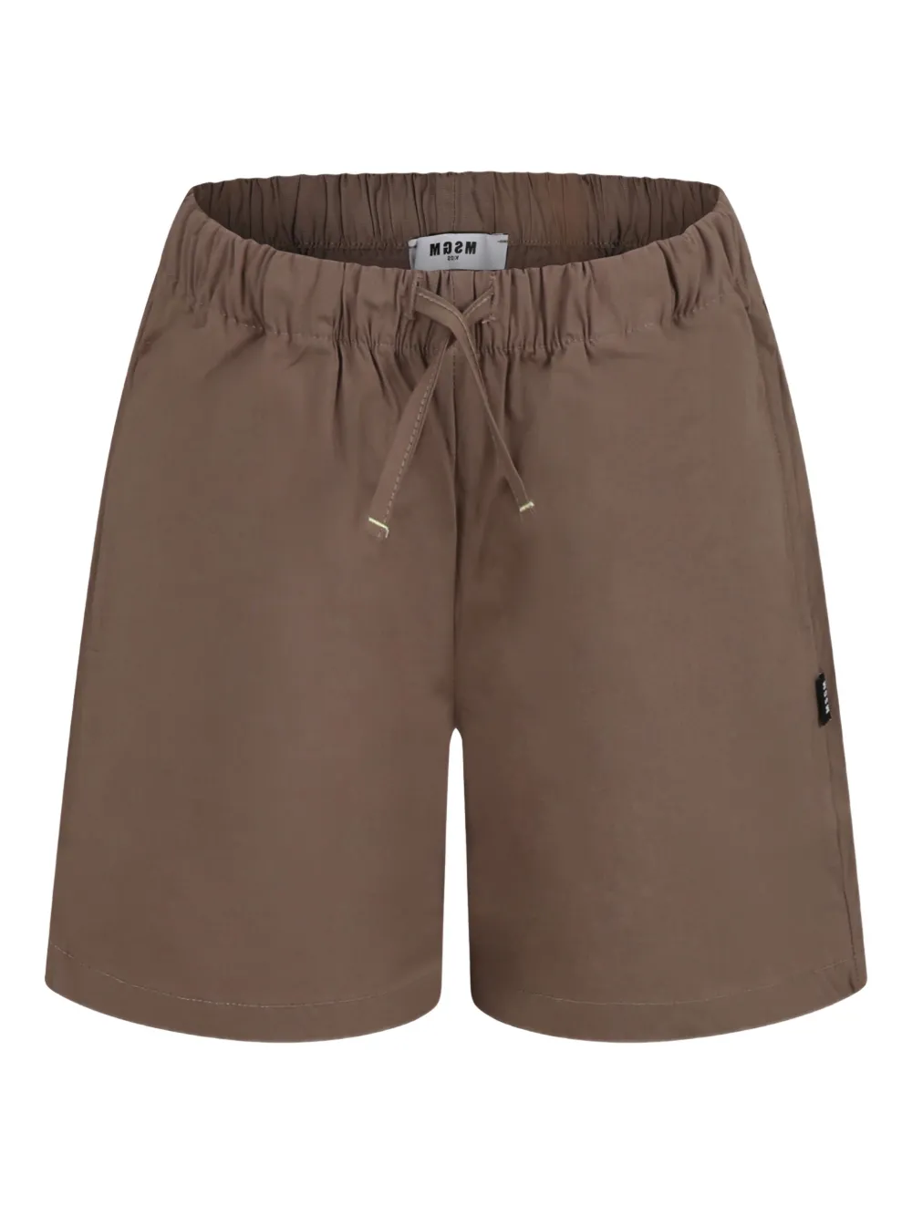 MSGM Kids Shorts met logotag Bruin