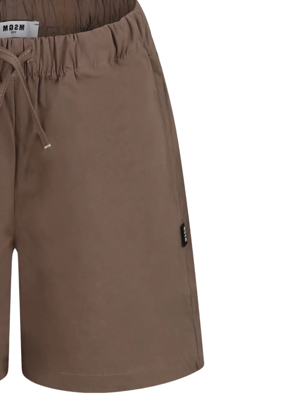 MSGM Kids Shorts met logotag Bruin
