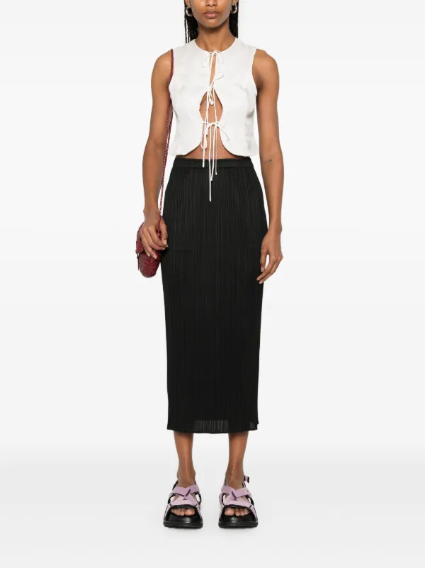 （訳ありセール 格安） Pleats Please Issey Miyake プリーツ スカート | ブラック スカート