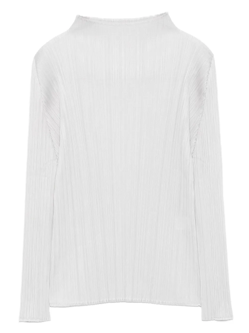 Pleats Please Issey Miyake pleated mock-neck top Grijs
