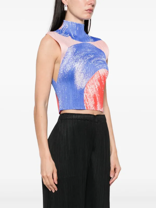 イッセイミヤケ Pleats Please APOC青トップス Pleats Please Issey Miyake Interplanetary Monthly Colors
