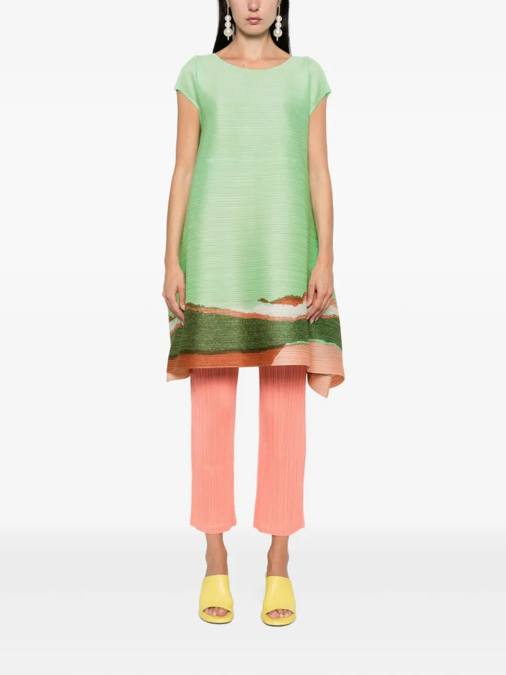 Pleats Please Issey Miyake Grainy printed tunic | Tunic Tops & Kaftans | Image 2