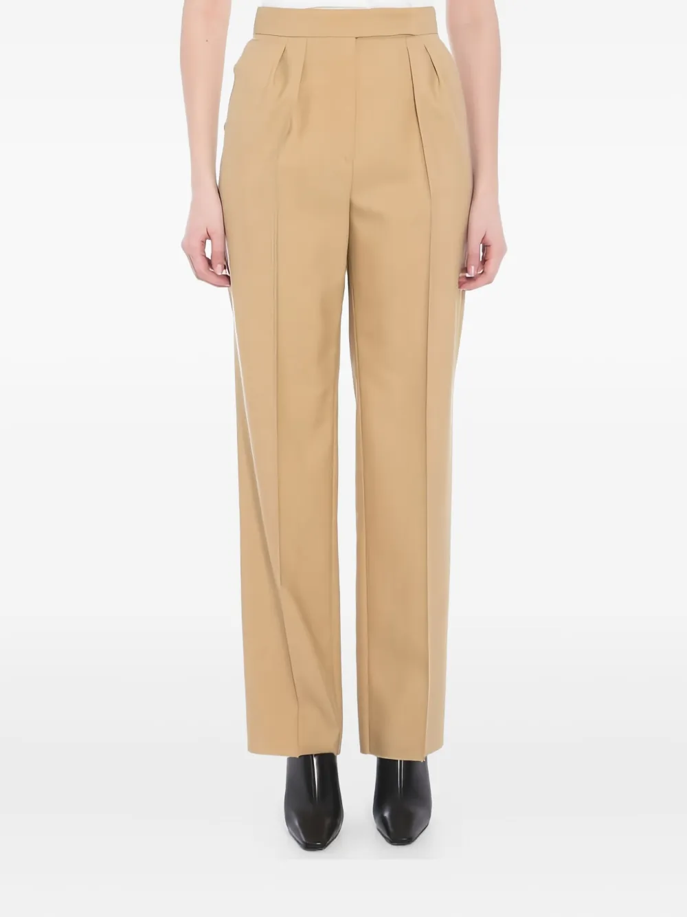 Max Mara Pleated-front Trousers In Neutral