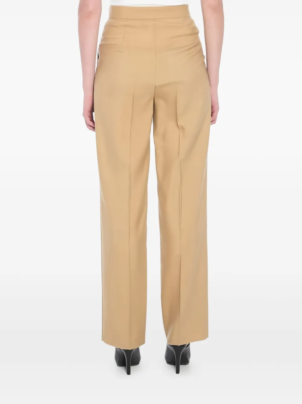 Max Mara Broek met geplooide voorkant Beige