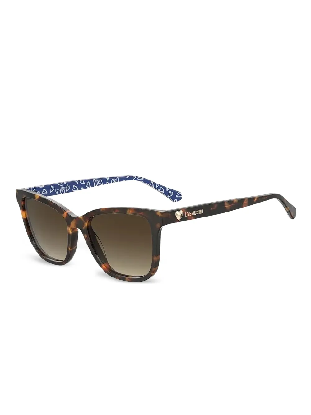 Love Moschino Zonnebril met vierkant montuur Bruin
