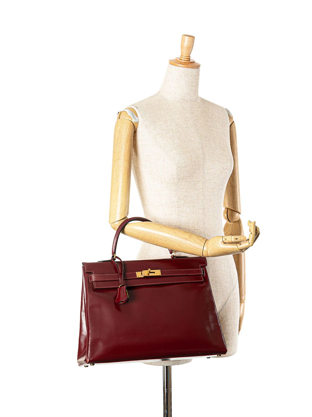 Hermès Pre-Owned 1987 Box Calf Kelly Retourne 35 satchel - Rood