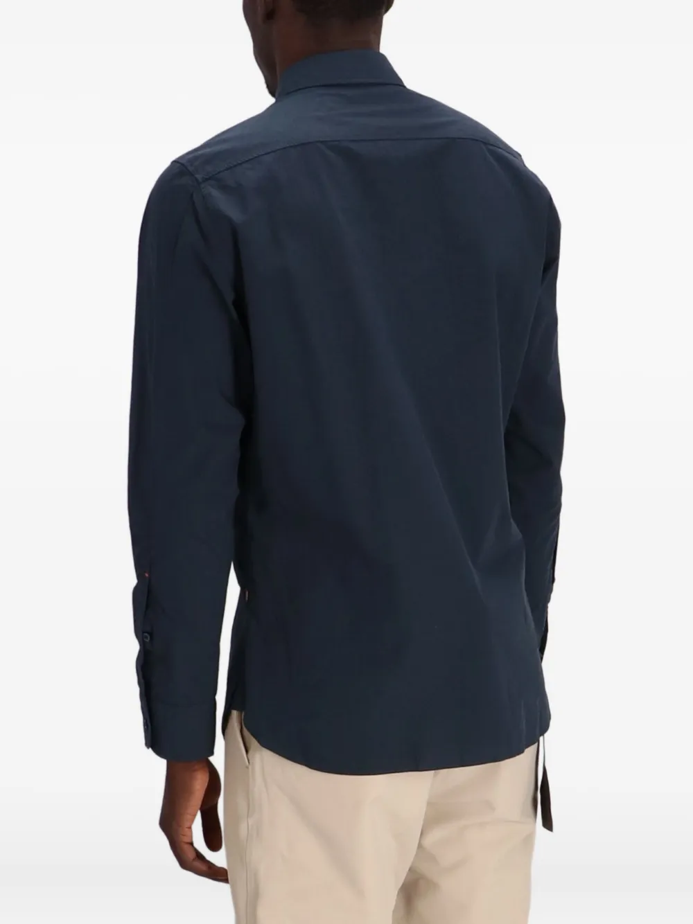 BOSS Katoenen overhemd Blauw