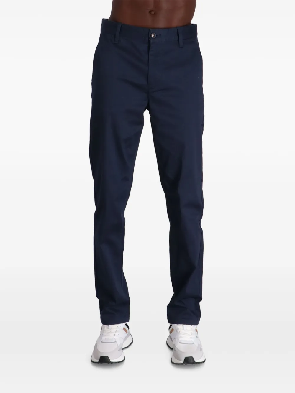 BOSS Broek met toelopende pijpen Blauw