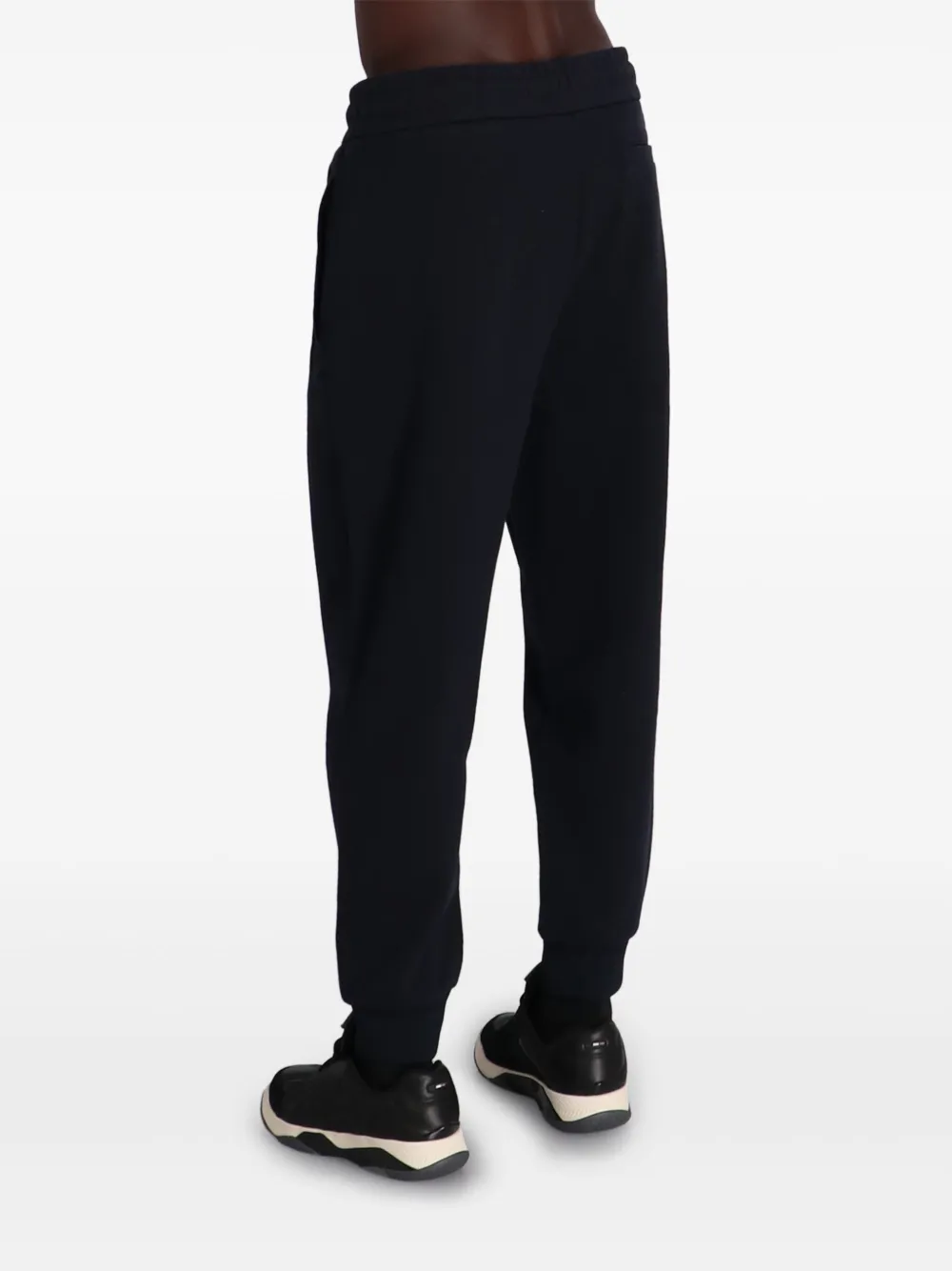 Hugo Boss Mens Drawstring-waist Slim-fit Tapered-leg Cotton-jersey Jogging Bottoms Black In 蓝色