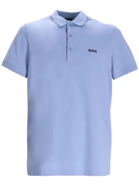 BOSS logo-embroidered polo shirt