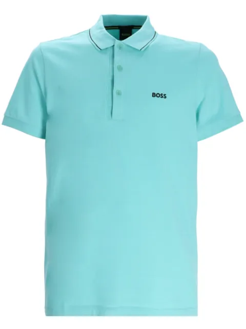 BOSS logo-embroidered polo shirt