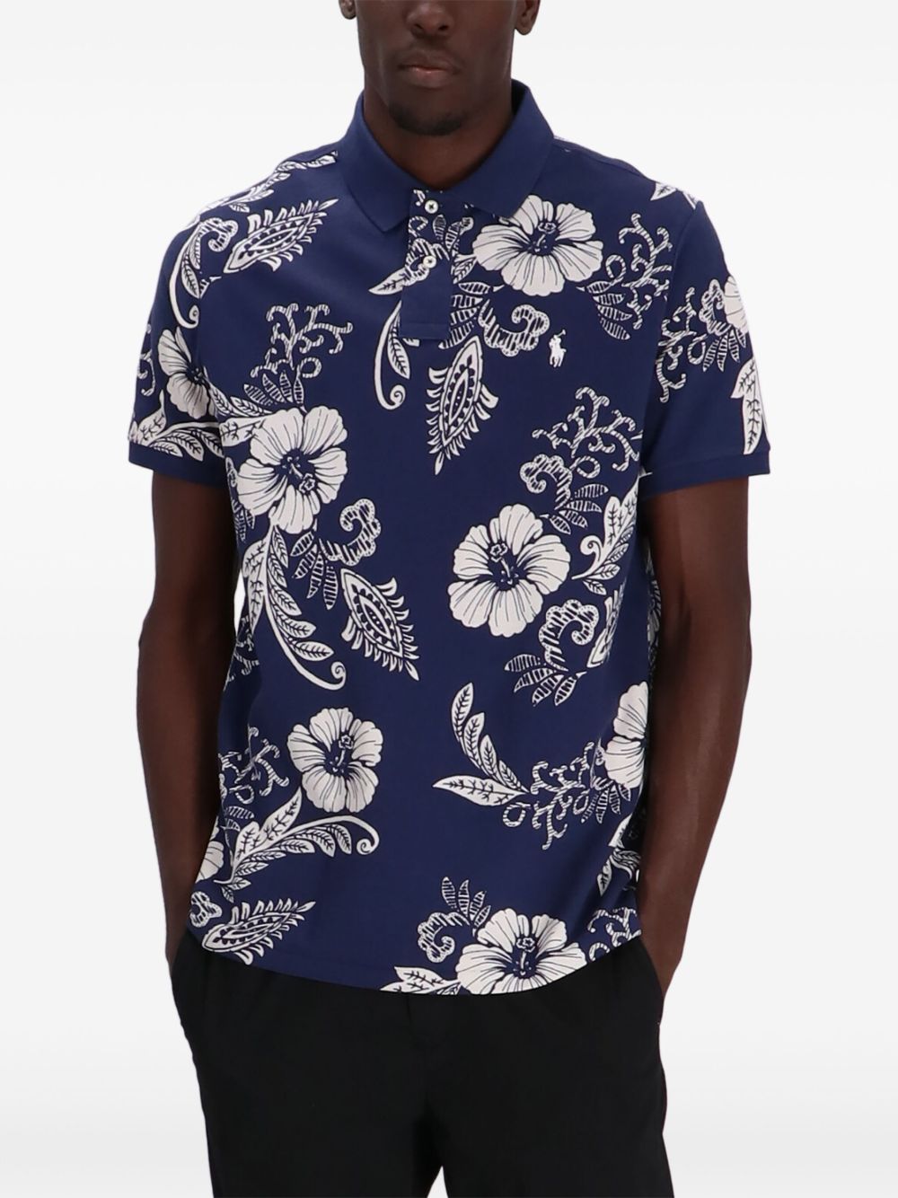 Polo Ralph Lauren Poloshirt met bloemenprint - Blauw