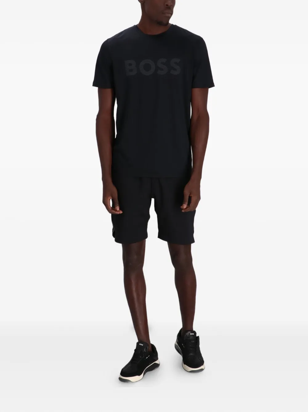 BOSS Shorts met elastische tailleband Zwart