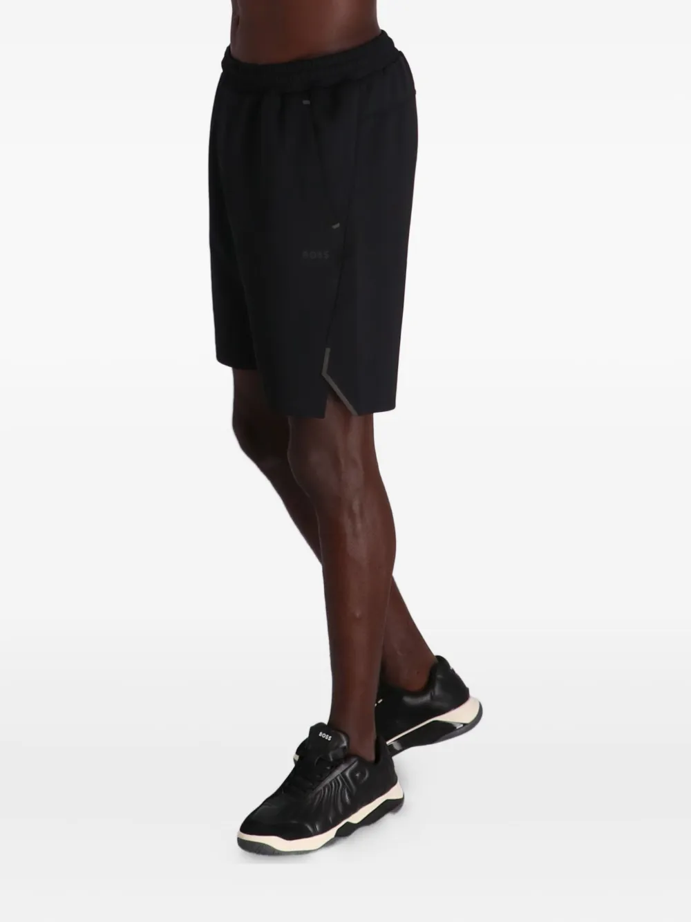 BOSS Shorts met elastische tailleband Zwart