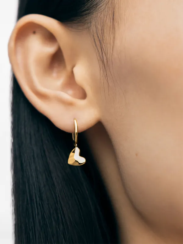 MONICA VINADER☆ハート ドロップ ハギー ピアス Monica Vinader ハート ドロップピアス | シルバートーン