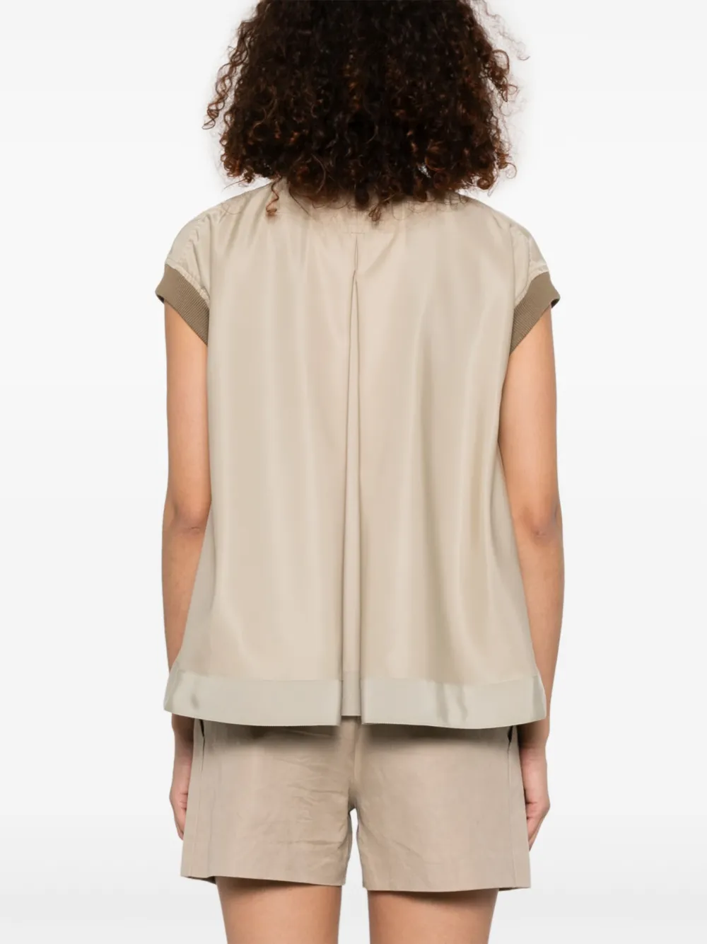 sacai Twill gilet Beige