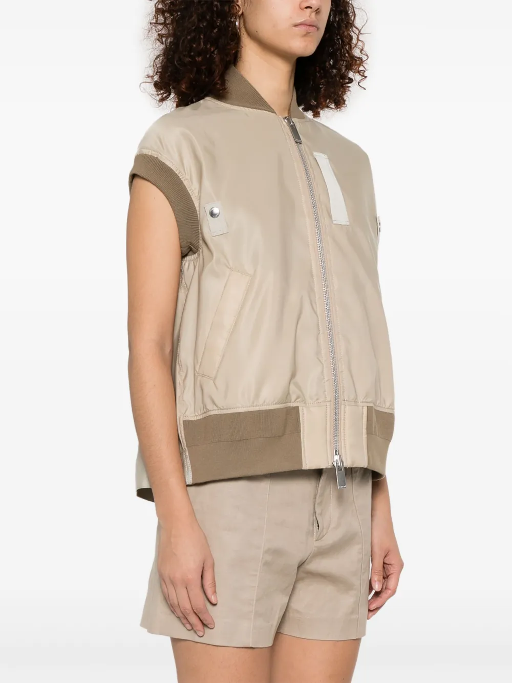 sacai Twill gilet Beige