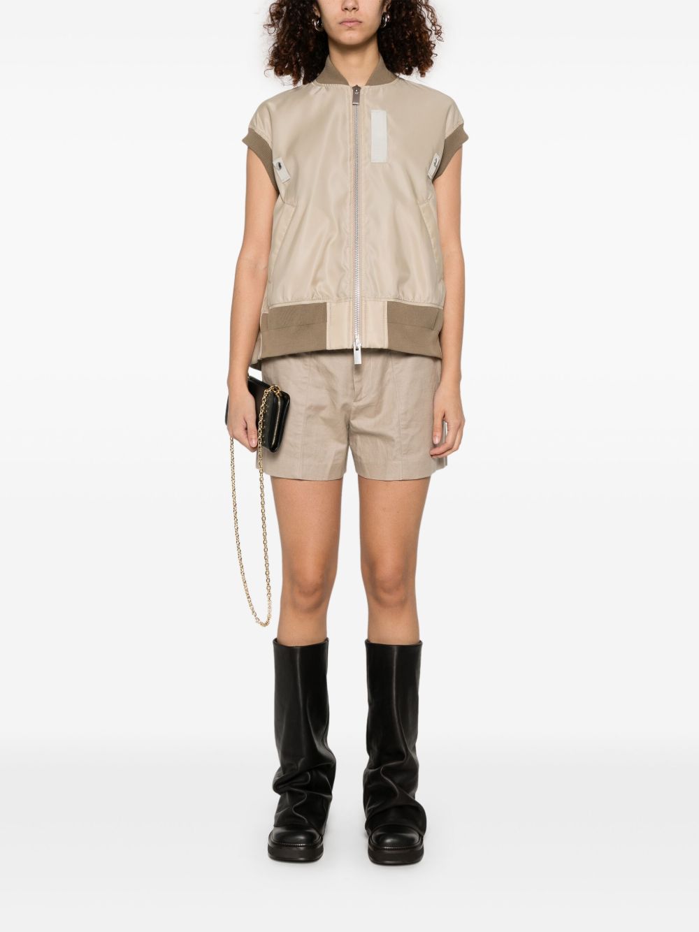 sacai Twill gilet - Beige