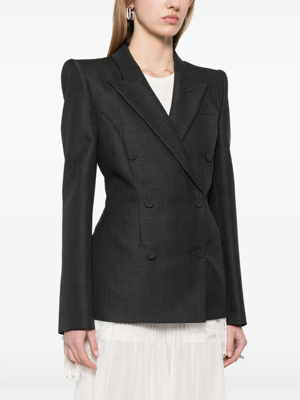 Alexander McQueen Blazer met dubbele rij knopen Blauw