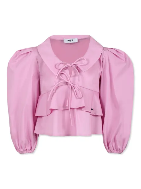 MSGM Kids blusa con volantes