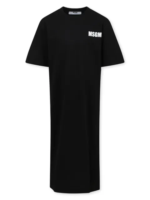 MSGM Kids vestido con logo estampado