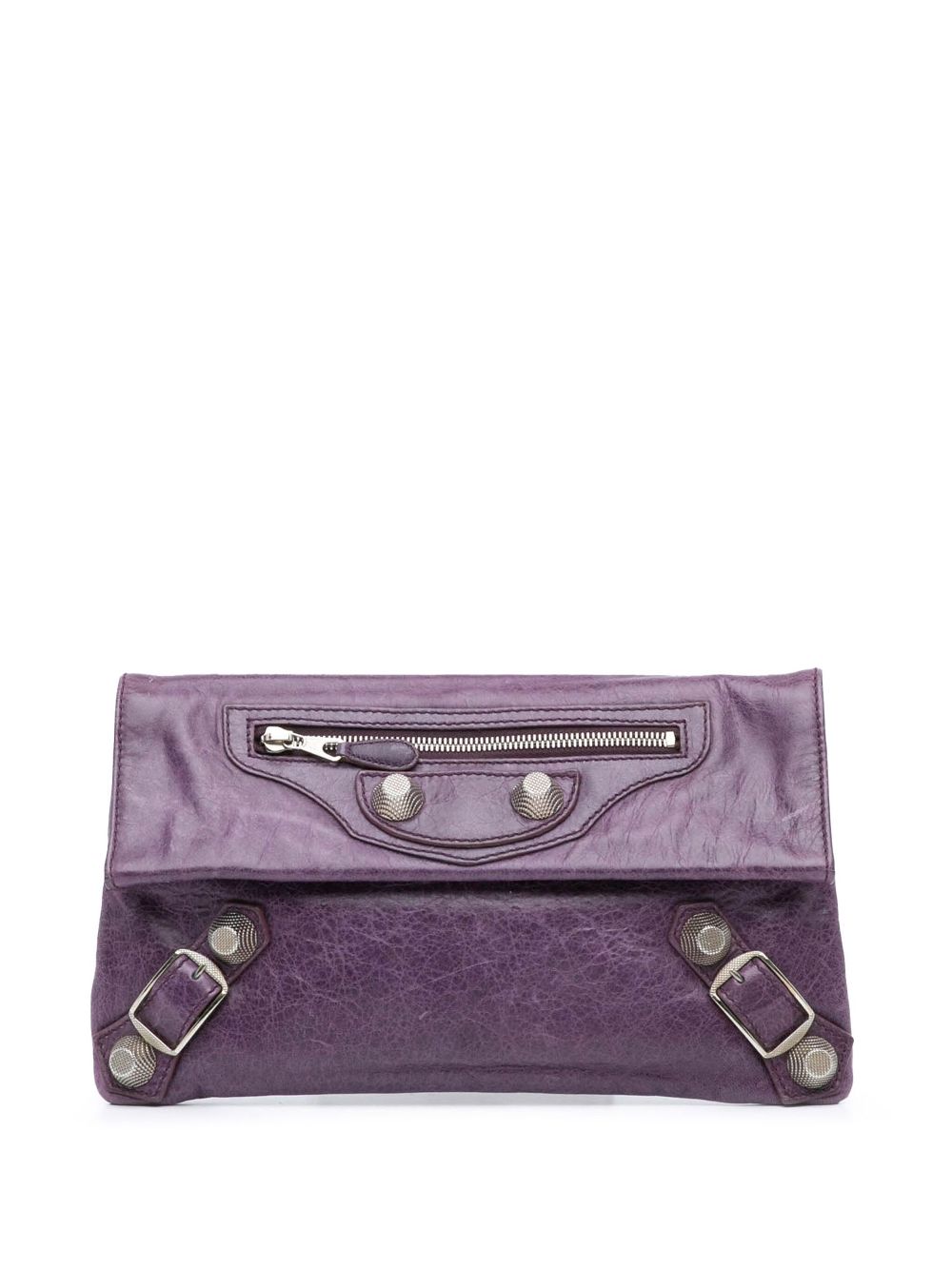 Balenciaga Pre-Owned 20th Century Lambskin Motocross Giant 21 Envelope clutch bag - Purple