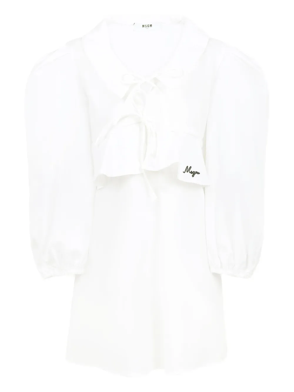MSGM Kids robe à design superposé | blanc | Image 1