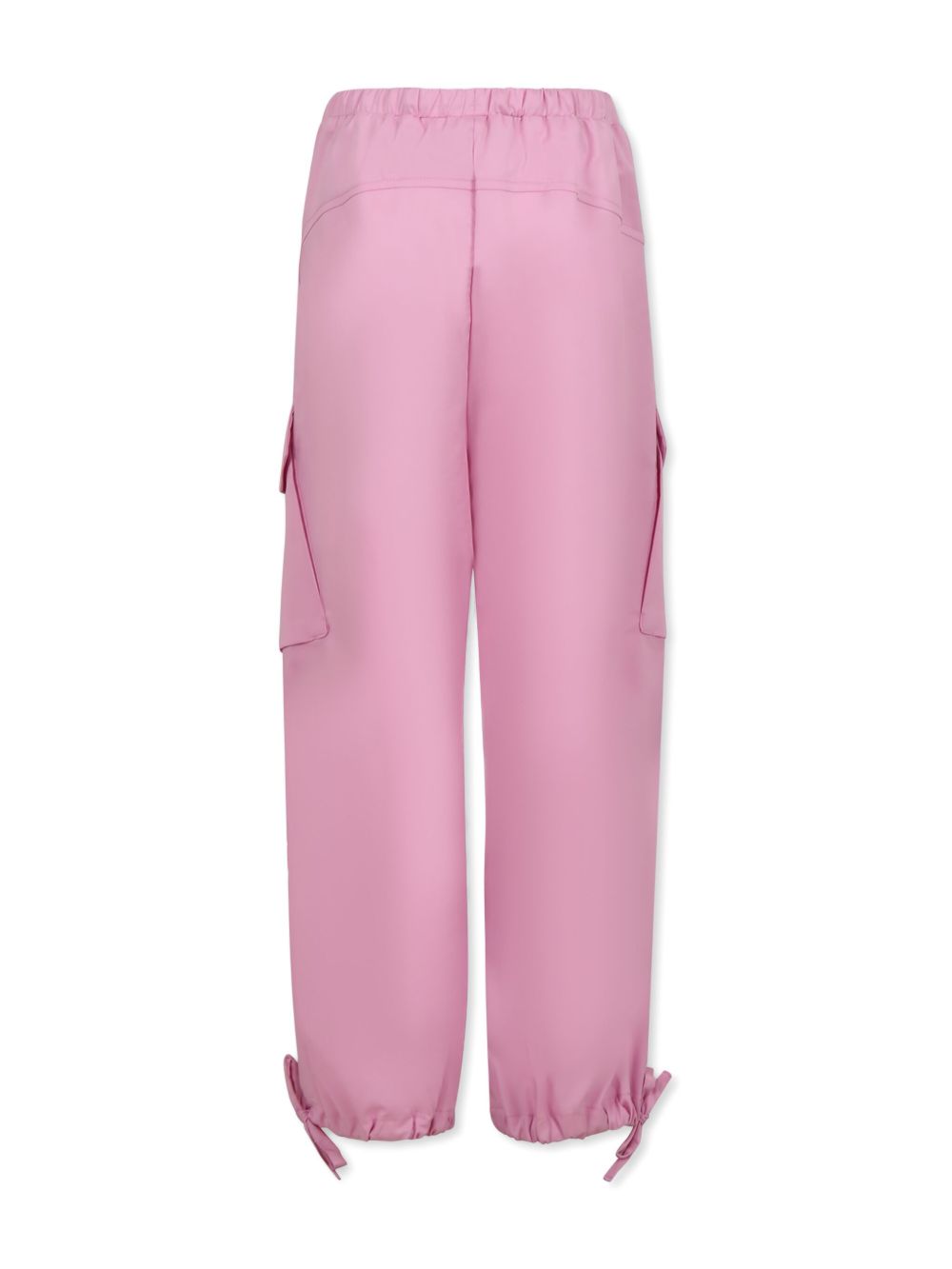 MSGM Kids logo-embroidered trousers - Roze