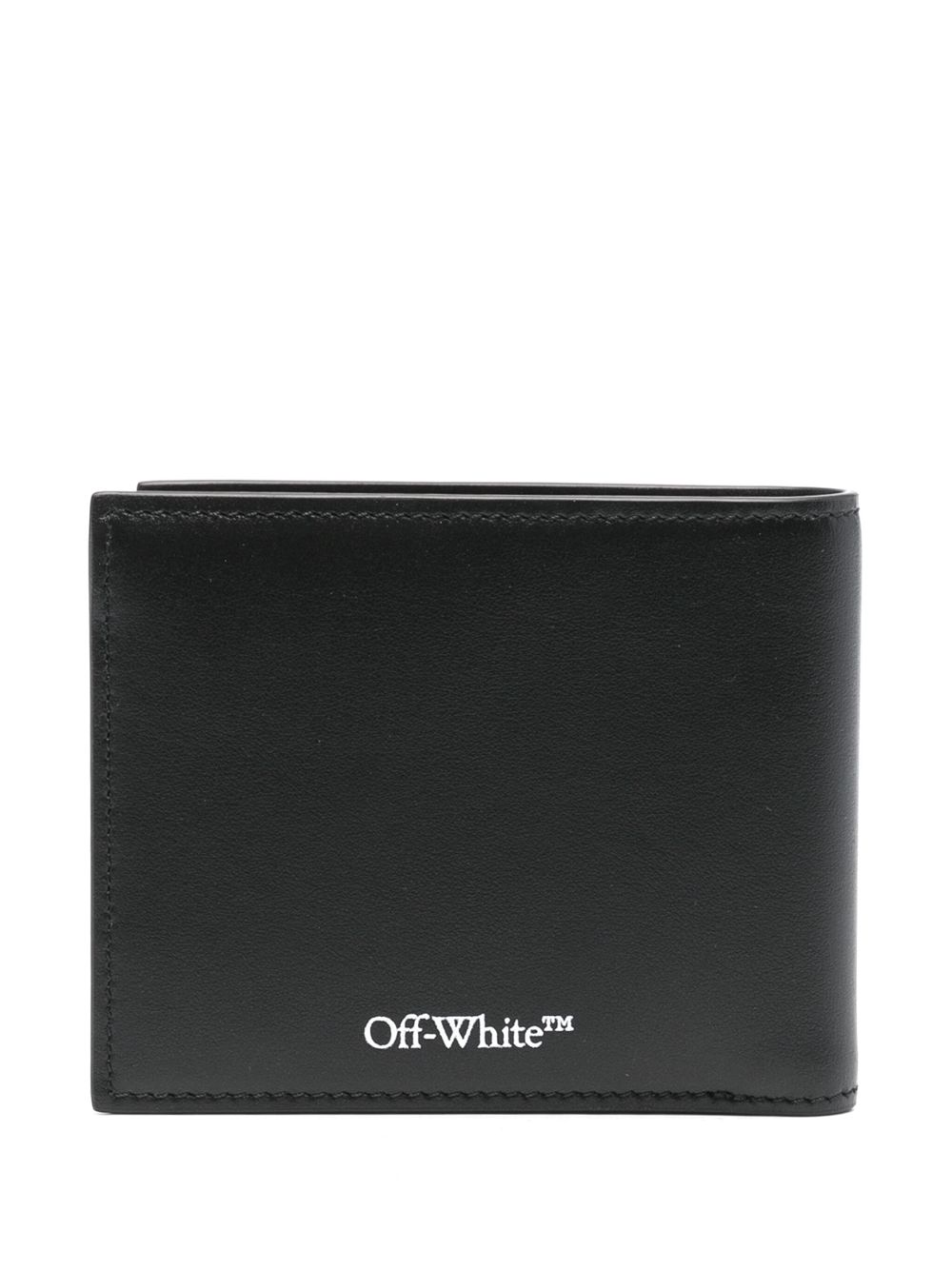 Off-White Portemonnee met logo-stempel - Zwart