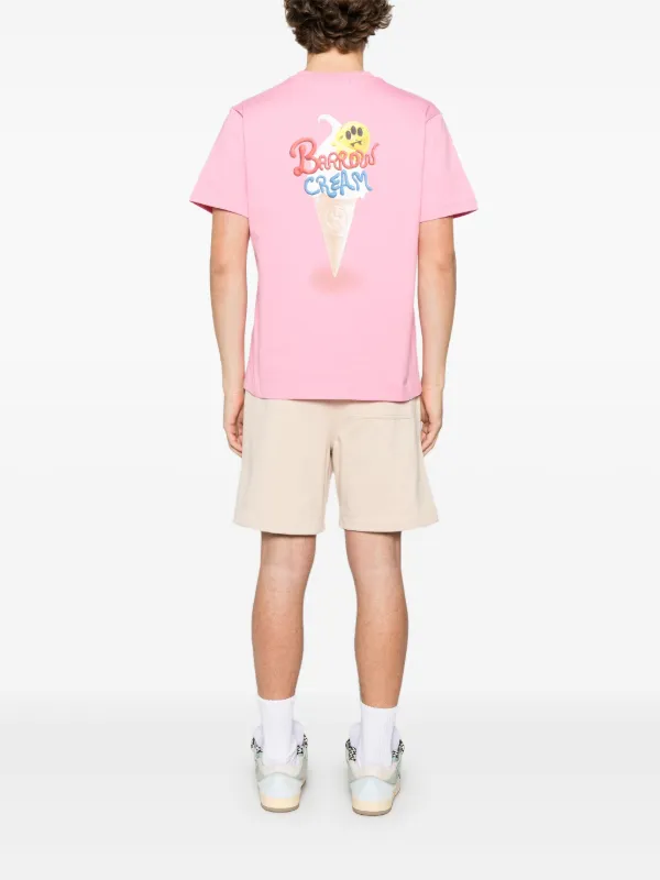 BARROWのロゴが入ったピンクのTシャツ！男女兼用、サイズはSサイズ。