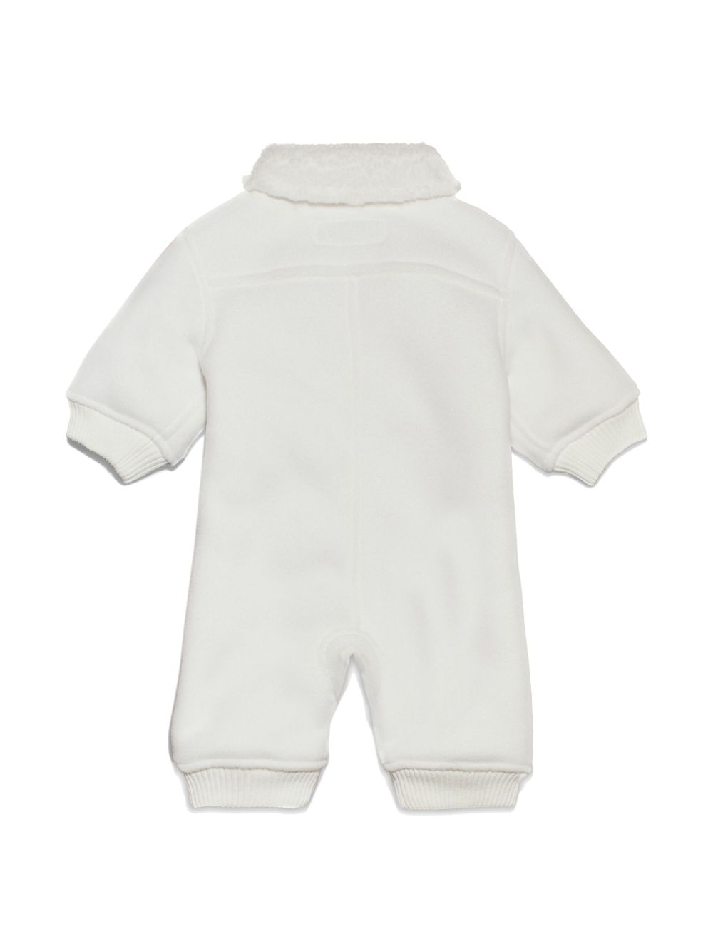 Calvin Klein Kids shearling collar romper - Beige