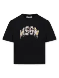 MSGM Kids logo-embellished T-shirt - Black