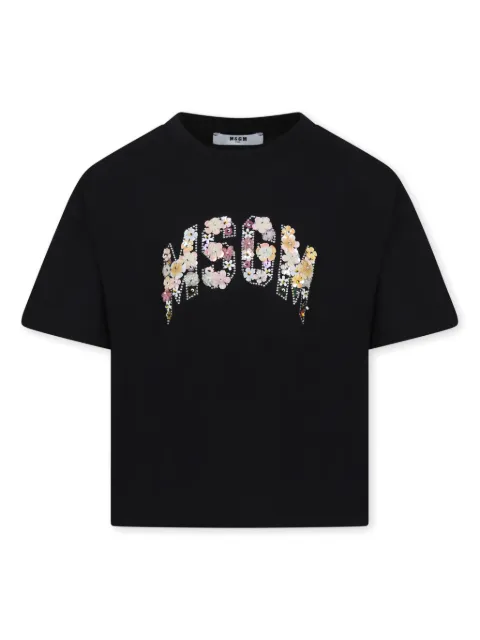 MSGM Kids logo-embellished T-shirt 