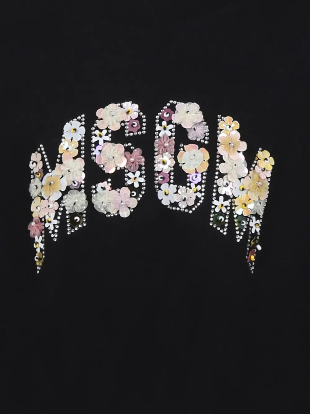 MSGM Kids T-shirt verfraaid met logo Zwart