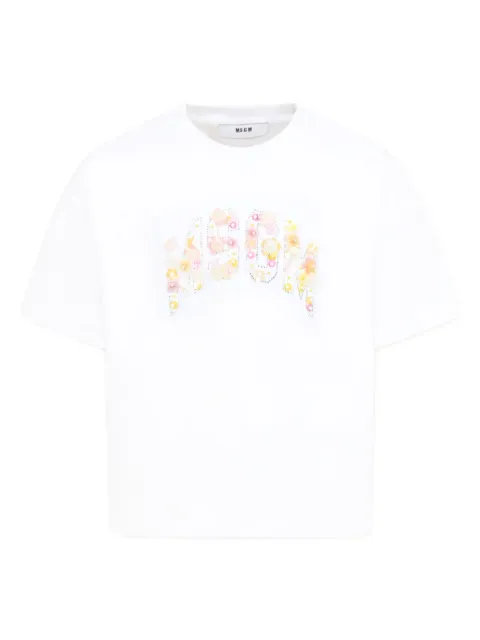 MSGM Kids logo-print T-shirt 