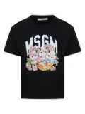 MSGM Kids logo-print T-shirt - Black