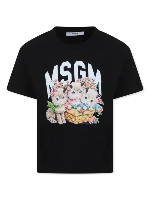 MSGM Kids playera con logo estampado