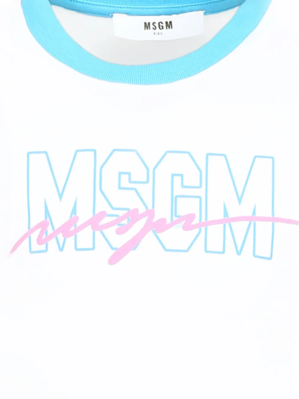 MSGM Kids T-shirt met logoprint Wit