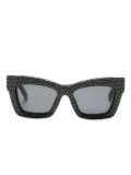 Ferragamo crystal-embellished sunglasses - Black