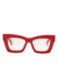 Ferragamo crystal-embellished sunglasses - Red