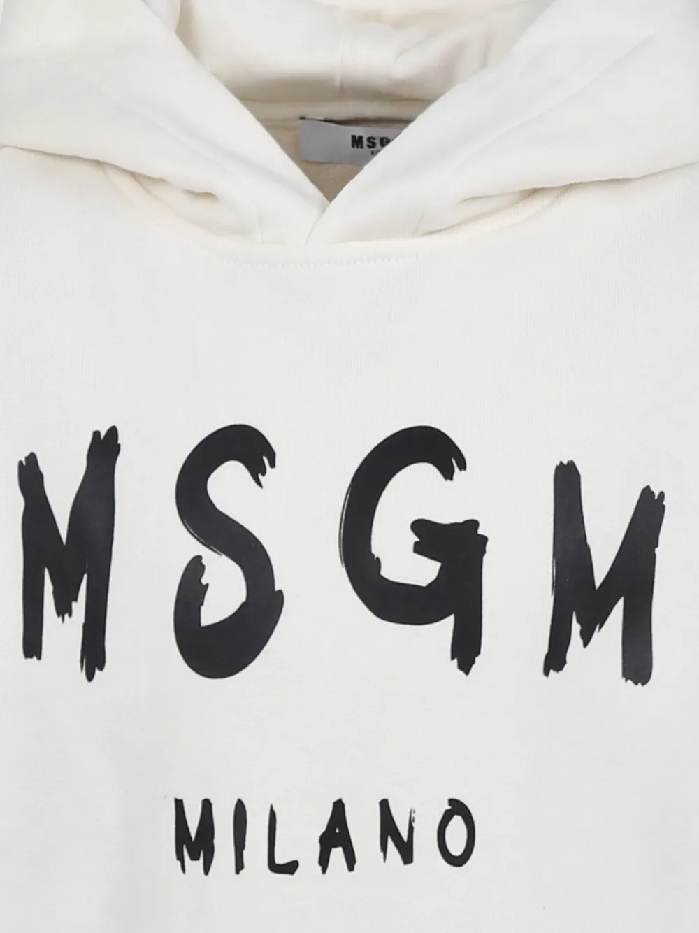 MSGM Kids Hoodie met logoprint Beige