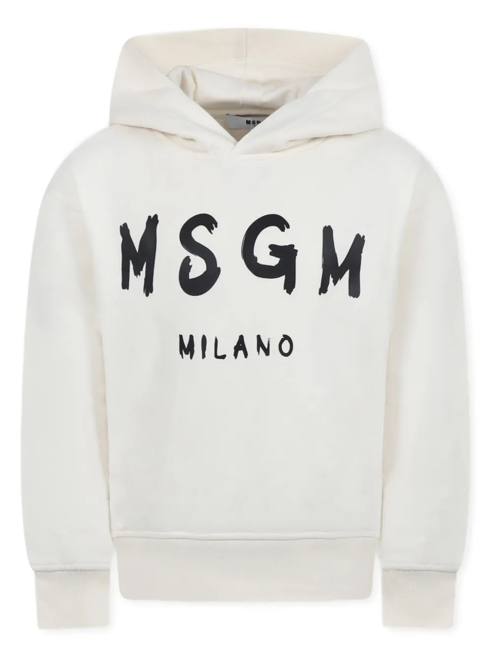 MSGM Kids Hoodie met logoprint Beige