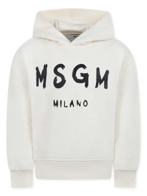 MSGM Kids logo-print hoodie 