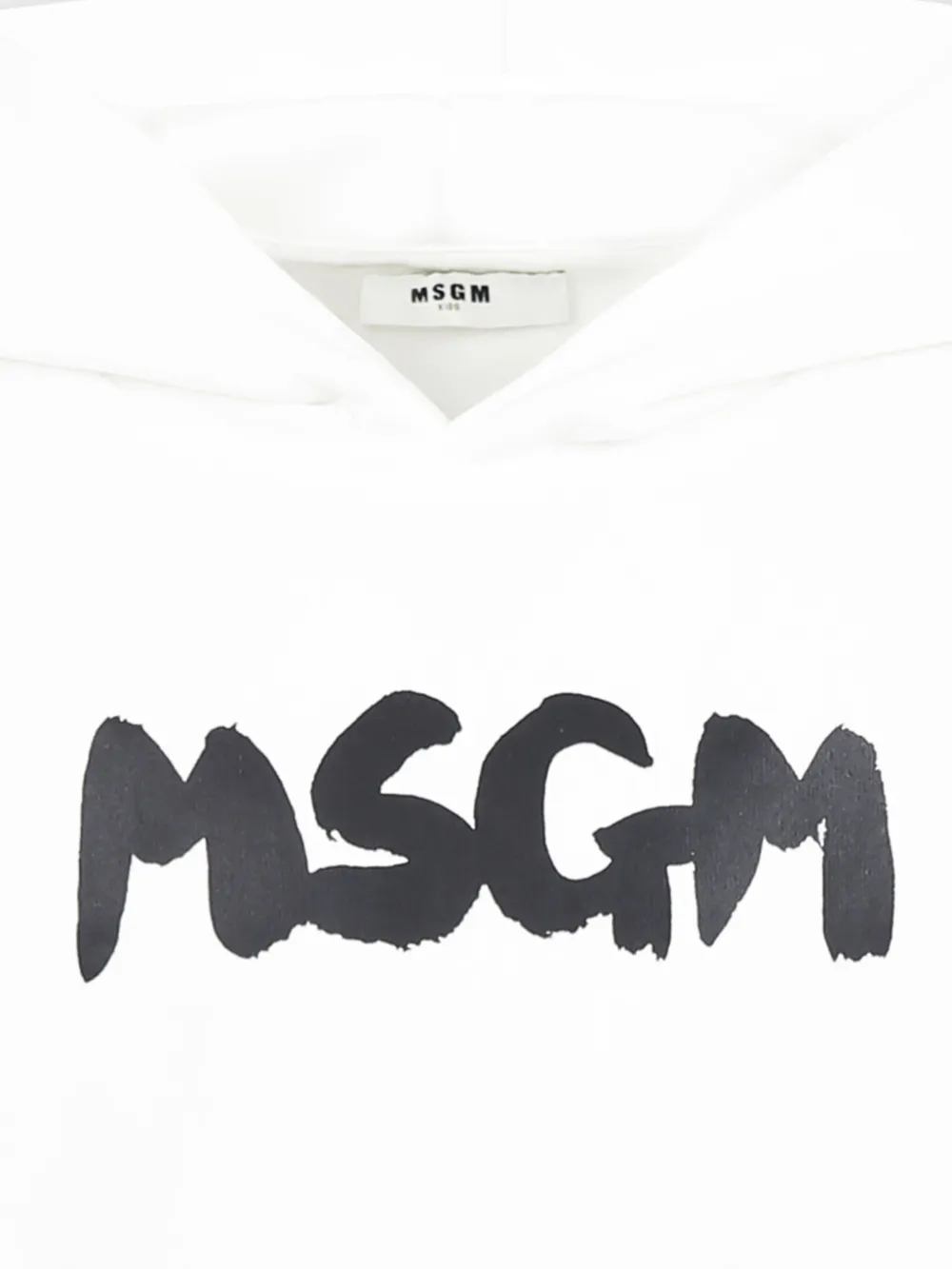 MSGM Kids Hoodie met logoprint Wit