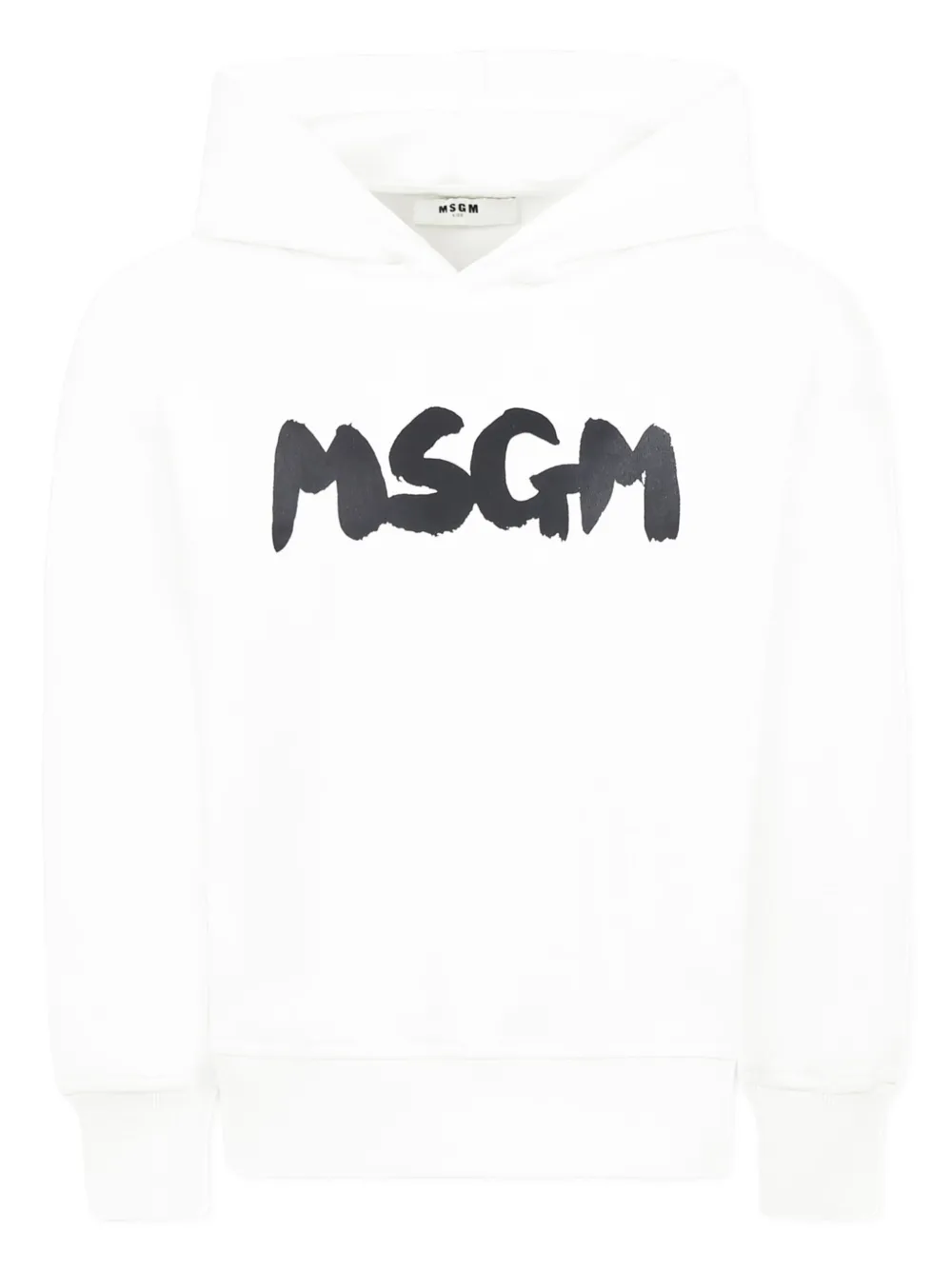 MSGM Kids Hoodie met logoprint Wit