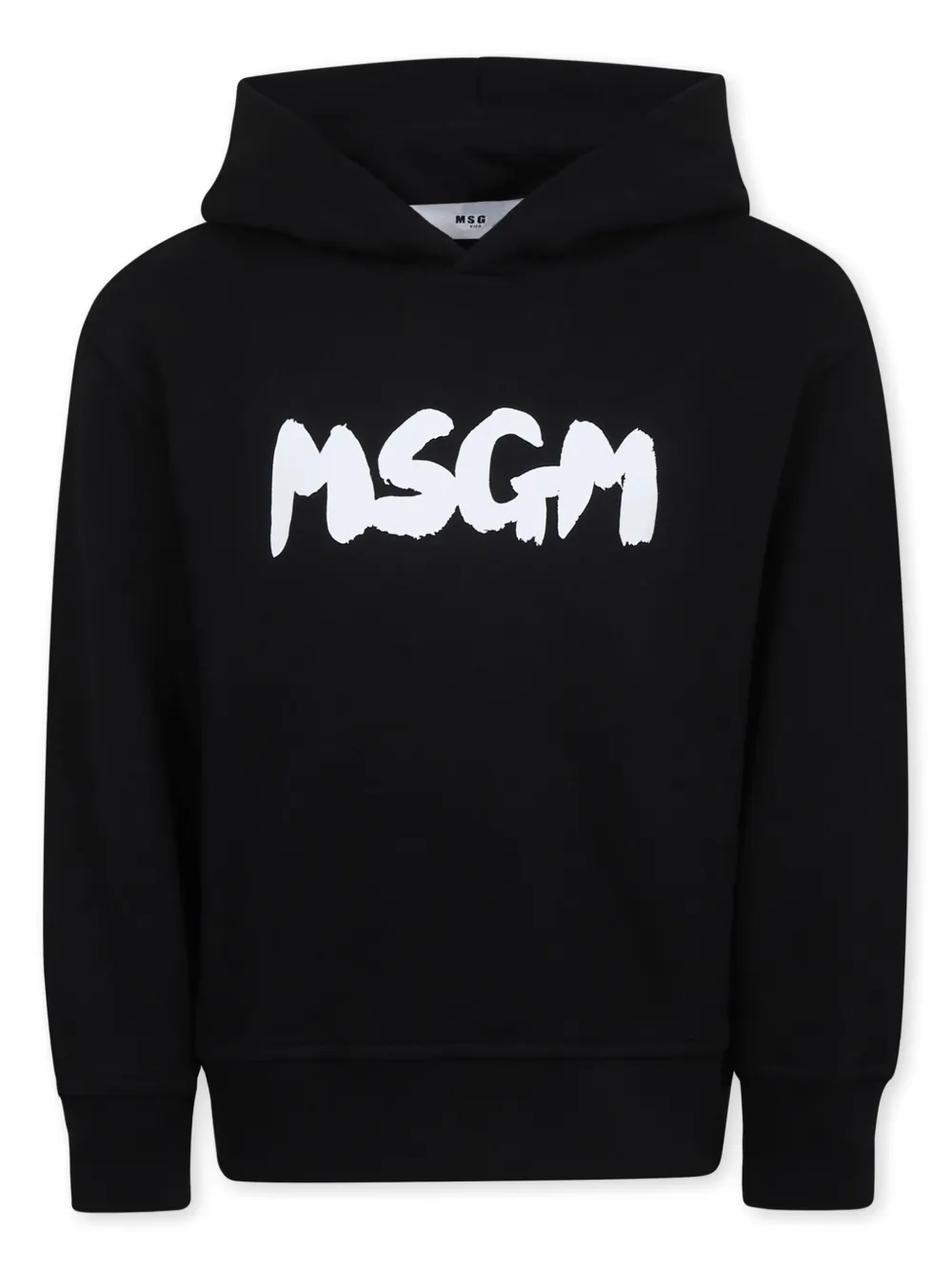 MSGM Kids Hoodie met logoprint Zwart